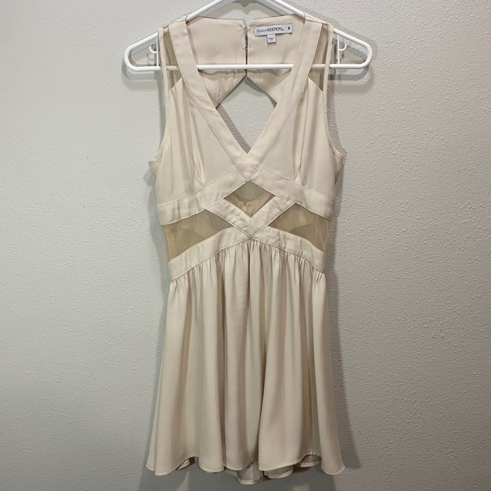 Revolve finders‎ keepers broken heart dress in beige